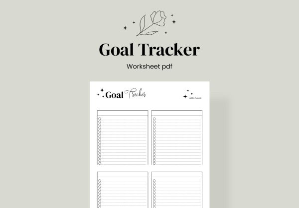 Goal Tracker PDF worksheet