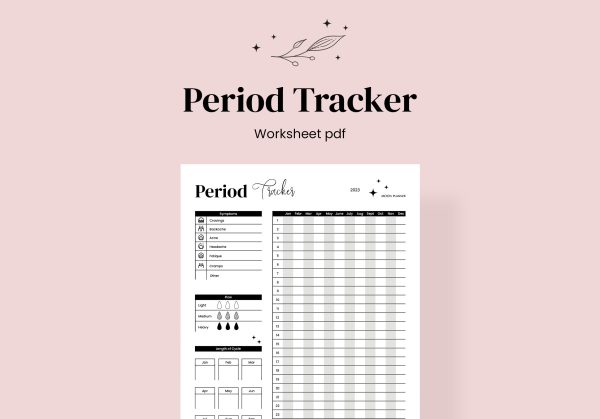 Period Tracker PDF Worksheet