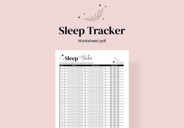 Sleep Tracker Worksheet PDF