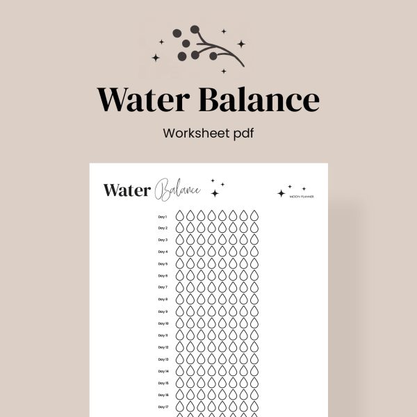 Water Balance Worksheet PDF